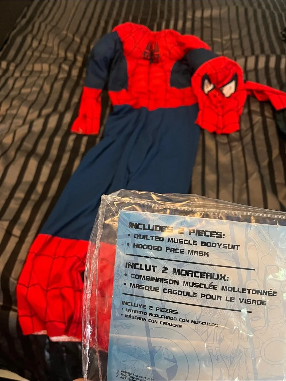 Marvel Red and Navy Spider-Man Muscle Chest Kids Costume with Mask